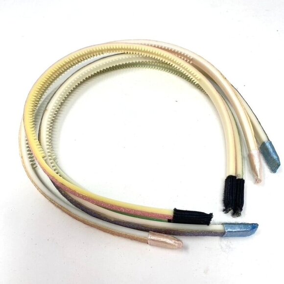 Headbands Set of 4 Pastel Glitter Plastic Hair Accessory Preowned - Picture 4 of 4